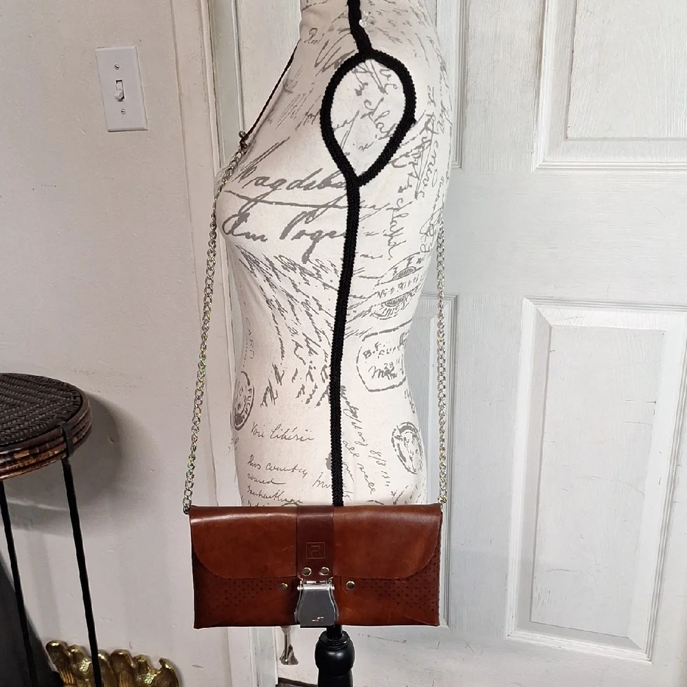 Handtasche Vintage Leather Crossbody Bag - Picture 3 of 11